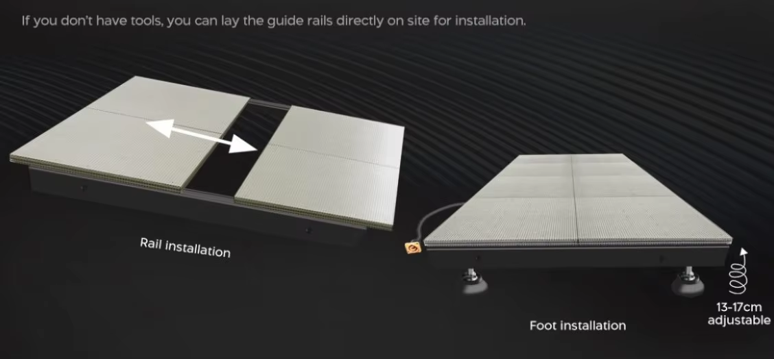 P3.91 Full-Color Interactive Floor Tile Video Game Platform LED Display Stage for Stage Lighting & Display 