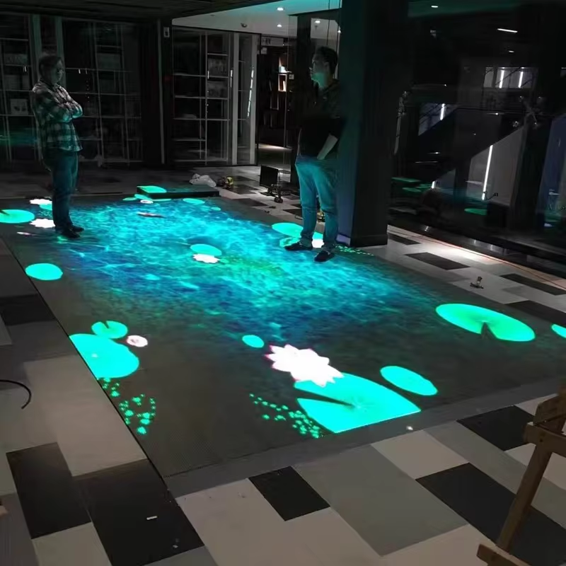 P3.91 Full-Color Interactive Floor Tile Video Game Platform LED Display Stage for Stage Lighting & Display 