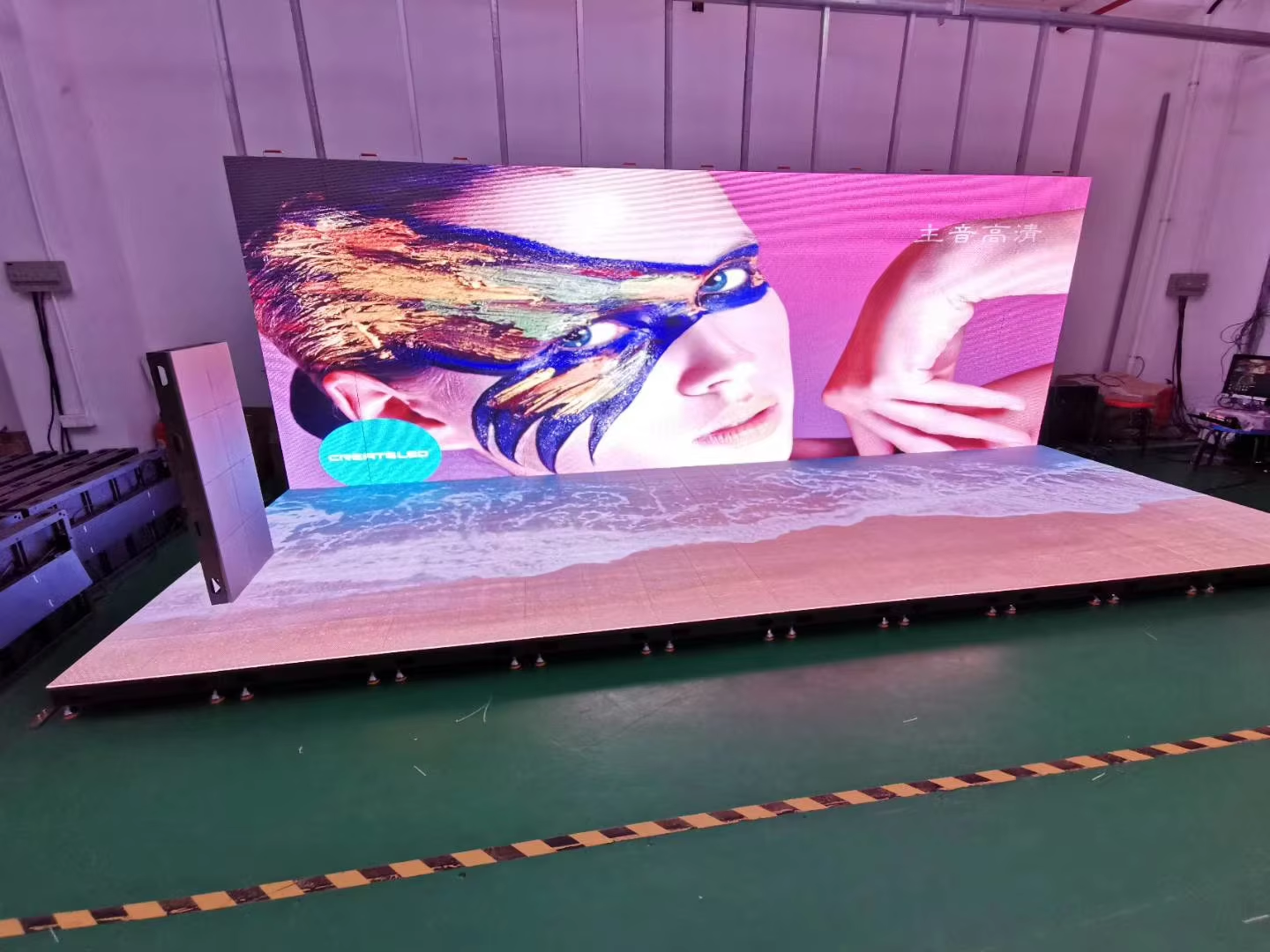 P3.91 Full-Color Interactive Floor Tile Video Game Platform LED Display Stage for Stage Lighting & Display 